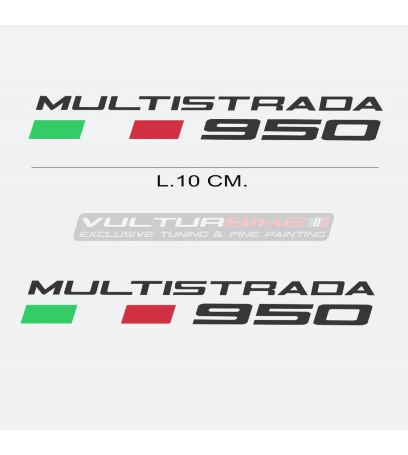 Pair of stickers written Ducati Multistrada 950