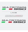Paar Aufkleber geschrieben Ducati Multistrada 950 