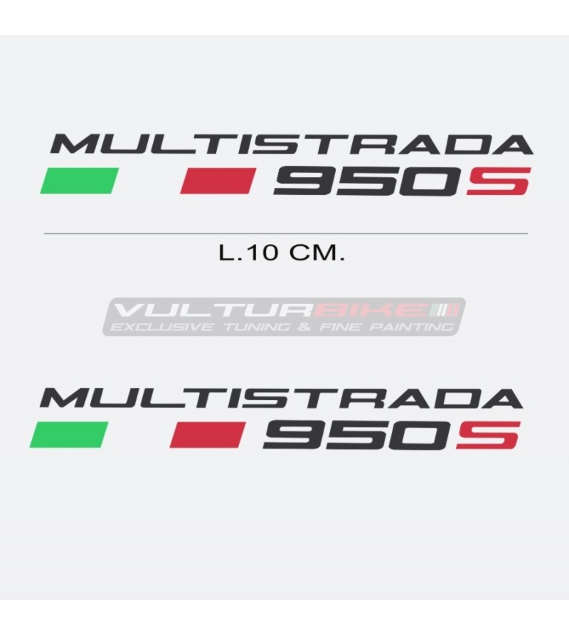 Pair of stickers written Ducati Multistrada 950S