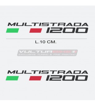 Paar Aufkleber geschrieben Ducati Multistrada 1200