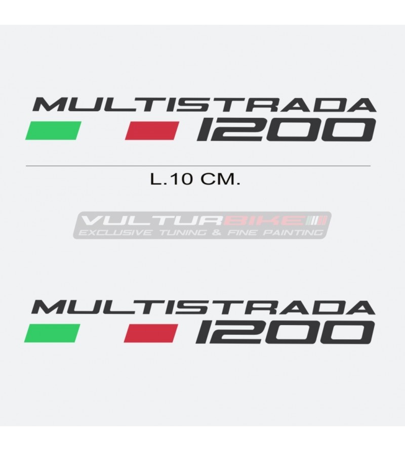 Pair of stickers written Ducati Multistrada 1200