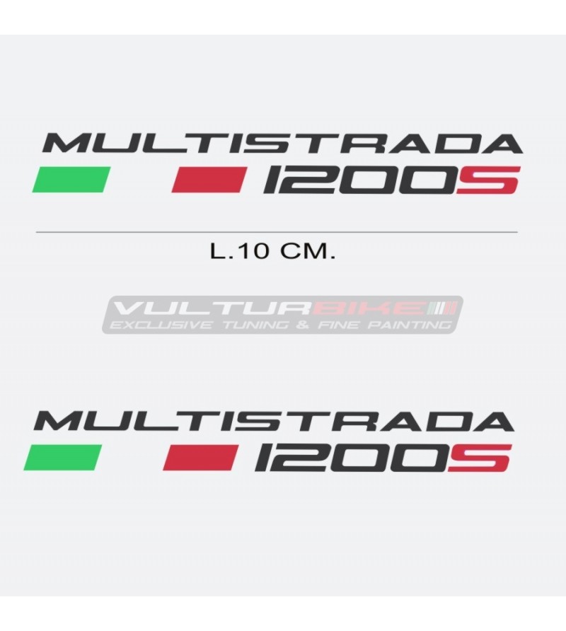 Paar Aufkleber geschrieben Ducati Multistrada 1200s Jahre