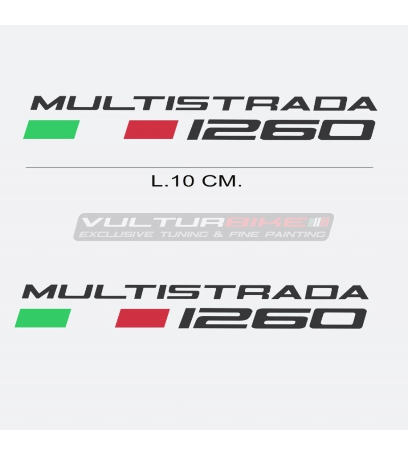 Paar Aufkleber geschrieben Ducati Multistrada 1260