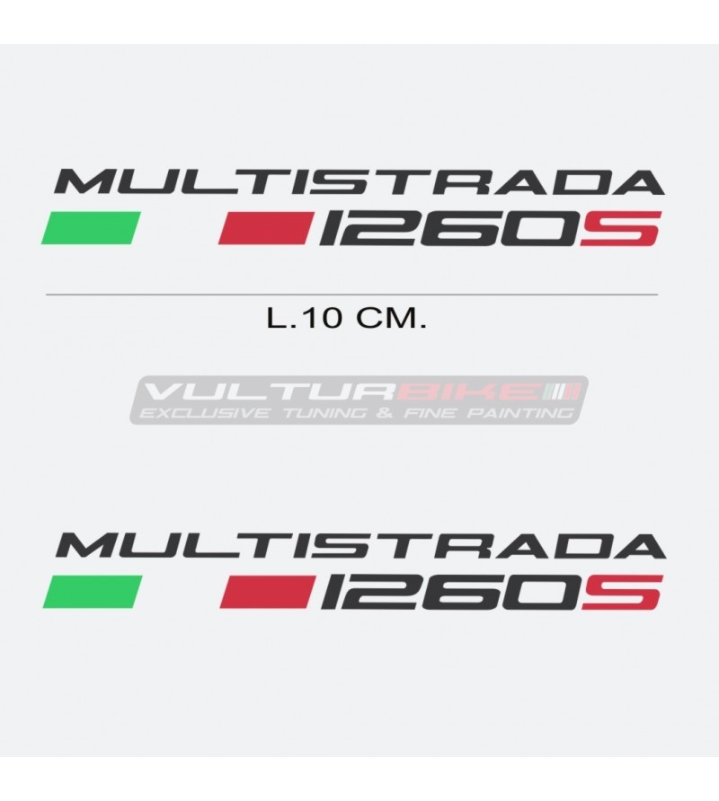 Pair of stickers written Ducati Multistrada 1260s
