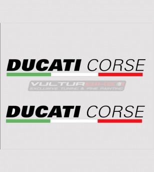 Kit 2 adesivi Ducati Corse varie dimensioni