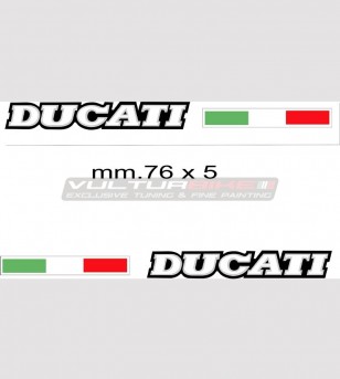 2 Ducati stickers with italian flag