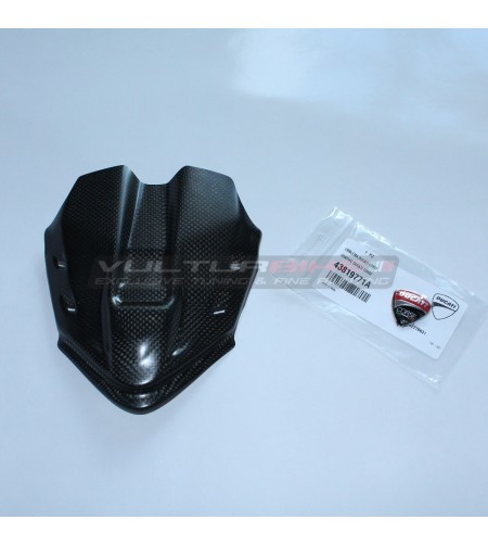 Carbon instrument cover with shield sticker - Ducati Panigale V4 / V4S 