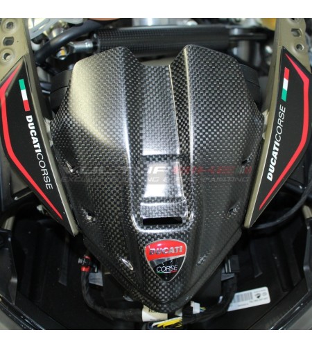 Couvercle d’instrument en carbone avec bouclier d’origine - Ducati Panigale V4 / V4S 