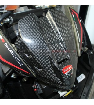 Carbon instrument cover with shield sticker - Ducati Panigale V4 / V4S
