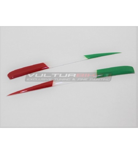 Italian tricolor flags 3D for wings - Ducati Panigale V4 / V4s / V4R 