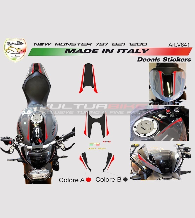 Kit adesivi per nuova Ducati Monster 797/821/1200 - 2018