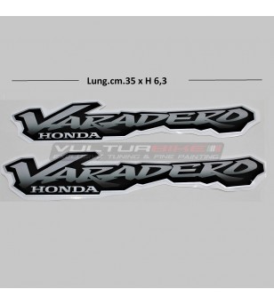Side fairings stickers silver version - Honda Varadero