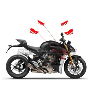 Stripe edition fin stickers - Ducati Streetfighter V4 / V4S / V2