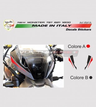 Stickers' kit for new Ducati Monster 797/821/1200's front fairing