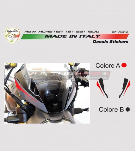 Stickers' kit for new Ducati Monster 797/821/1200's front fairing