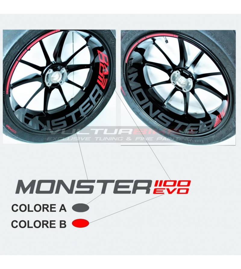 Customizable stickers for wheel - Ducati Monster 1100 EVO