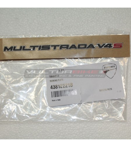 Etiqueta original de Ducati Multistrada V4S 
