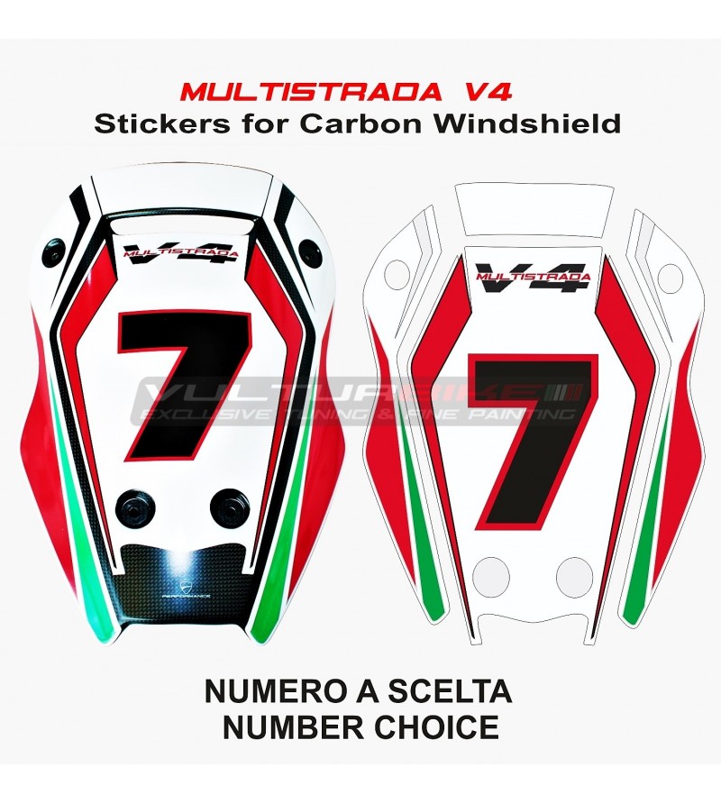 Carbon Plexikleber Nummer Ihrer Wahl - Ducati Multistrada V4