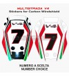 Número de adhesivo plexi de carbono de su elección - Ducati Multistrada V4