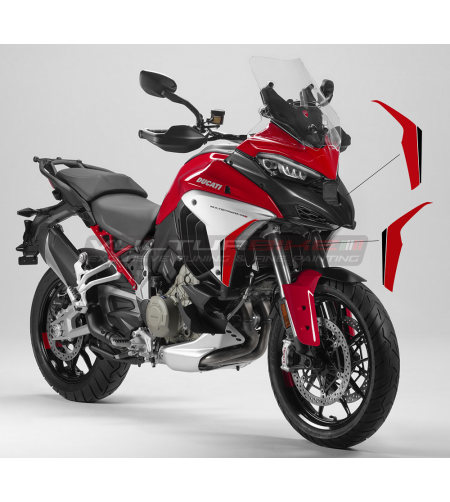 Red black stickers for side panels - Ducati Multistrada V4