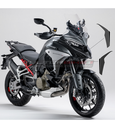 Graphite and black stickers for side panels - Ducati Multistrada V4