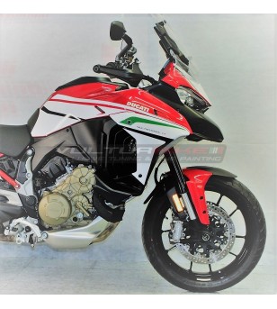 Diseño completo de pegatinas de kit tricolor - Ducati Multistrada V4