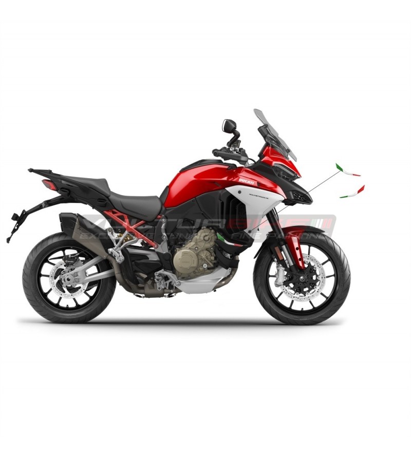 Drapeaux tricolores en résine 3D - Ducati Multistrada V4 / Rallye