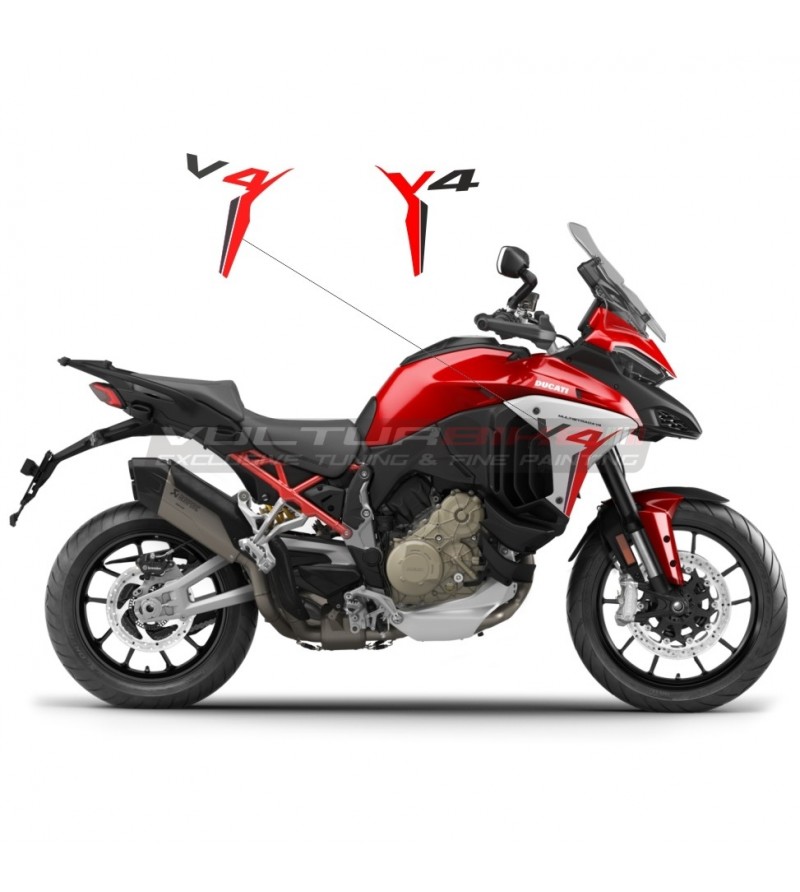 Custom designed stickers for side panels - Ducati Multistrada V4