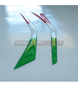 3D resin-coated italian tricolor flags - Ducati Multistrada V4