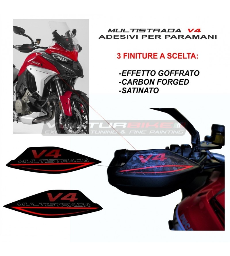 Handguards stickers with exclusive finish  - Ducati Multistrada V4
