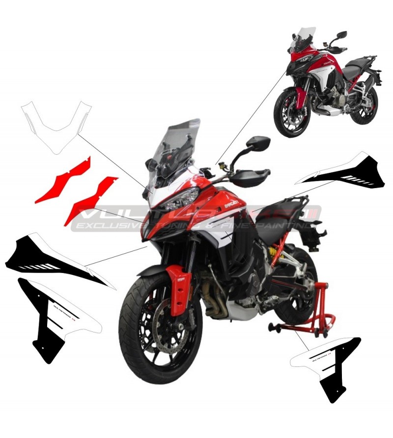 Hechte Peak Aufkleber komplette Kit 2015 Design - Ducati Multistrada V4/V4S