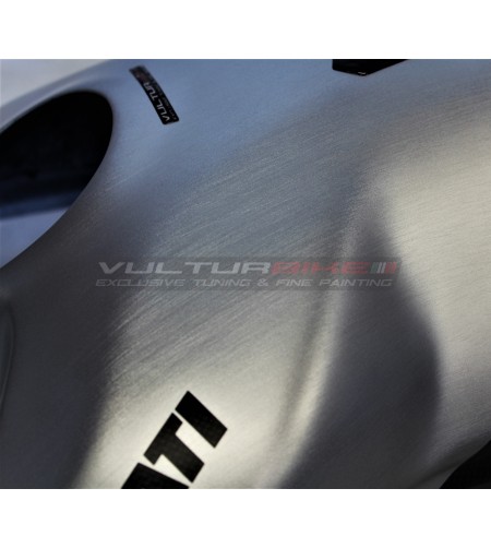 Carbon Tank cover brushed aluminum effect - Ducati Panigale V4 streetfighter v4 