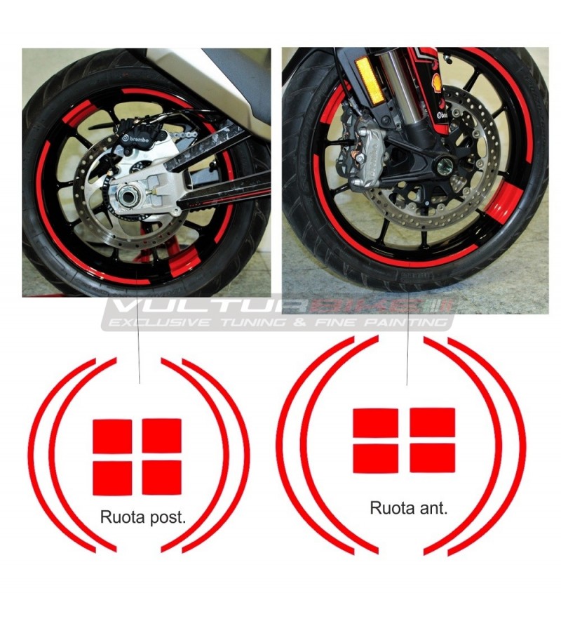 Perfiles adhesivos personalizables para ruedas - Ducati Multistrada V4 / 950