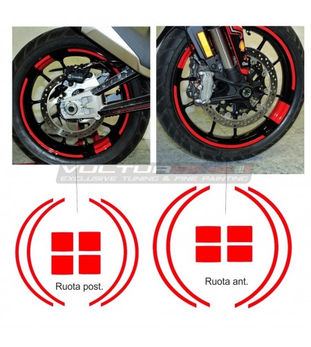 Customizable adhesive profiles for wheels - Ducati Multistrada V4 / 950