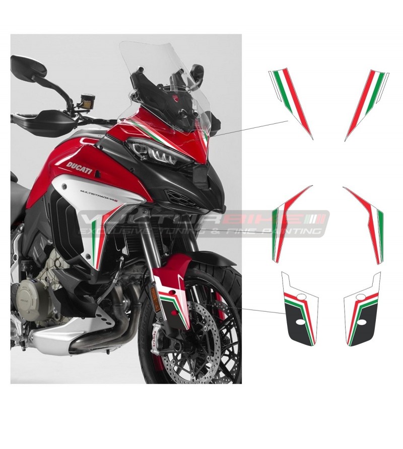 Kit adhesivo tricolor edición stripe - Ducati Multistrada V4 / V4S