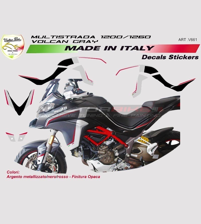 Kits autocollants pour Ducati Multistrada Volcano Gray