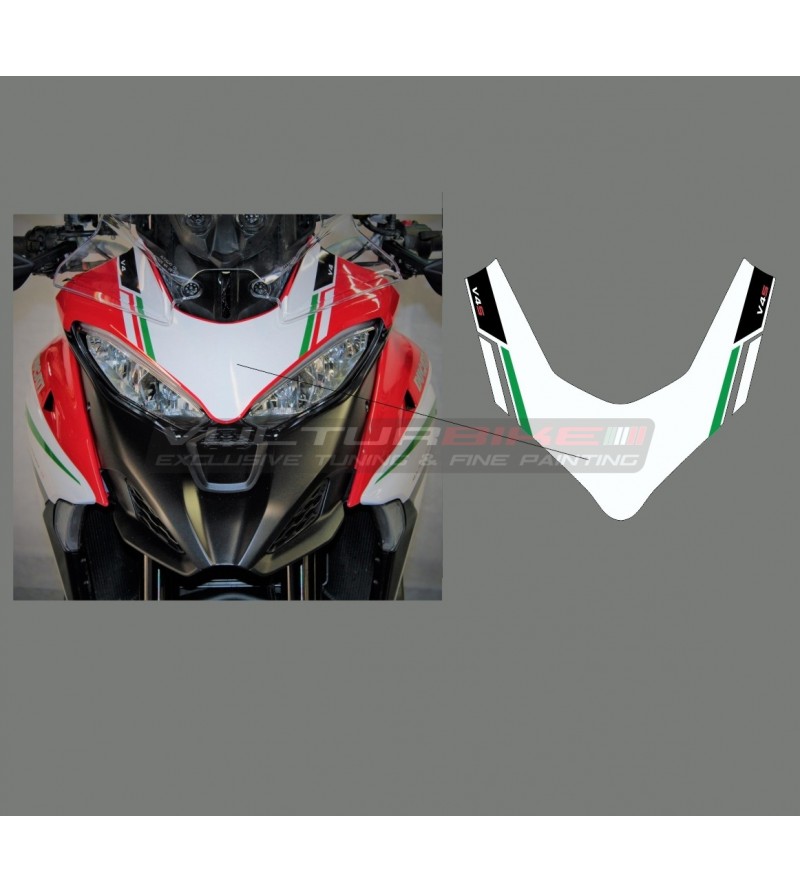 Adesivo per cupolino design tricolore - Ducati Multistrada V4 / V4S
