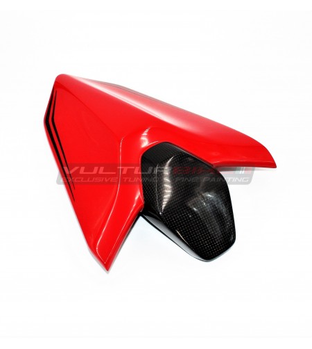 Cubierta de sillín de pasajero de fibra de carbono personalizada - Ducati Panigale V4 / V2 / Streetfighter V4 