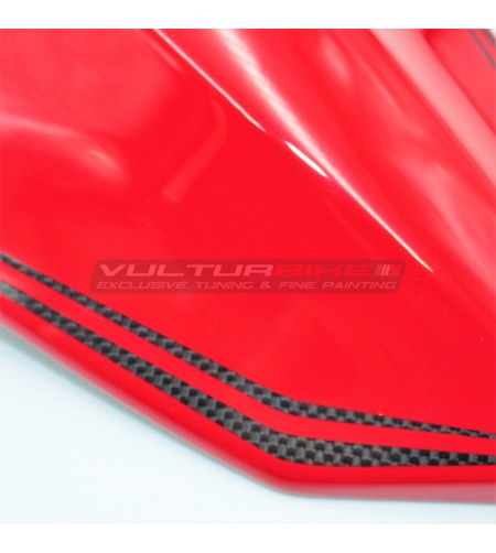 Personalisierte Kohlefaser Beifahrer Sattel Abdeckung - Ducati Panigale V4 / V2 / Streetfighter V4 