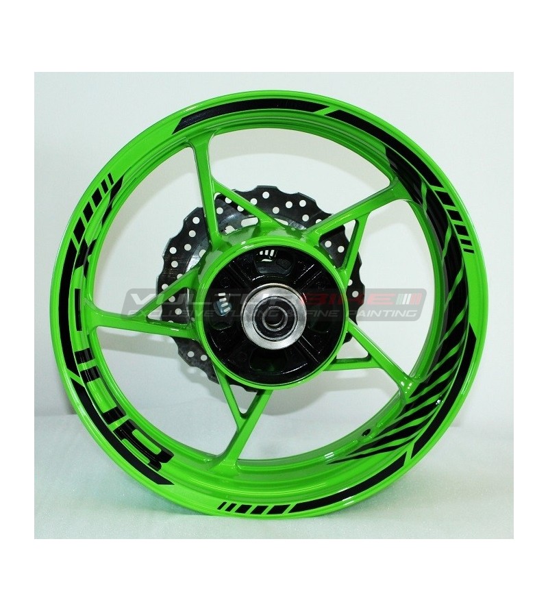 Matte Green Motorcycle Rim Wheel Decal Accessory Sticker Compatible With Kawasaki ZX10R 