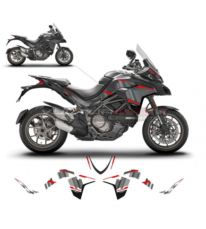 Kontrast grau Design Aufkleber Kit - Ducati Multistrada 1200 / 1260
