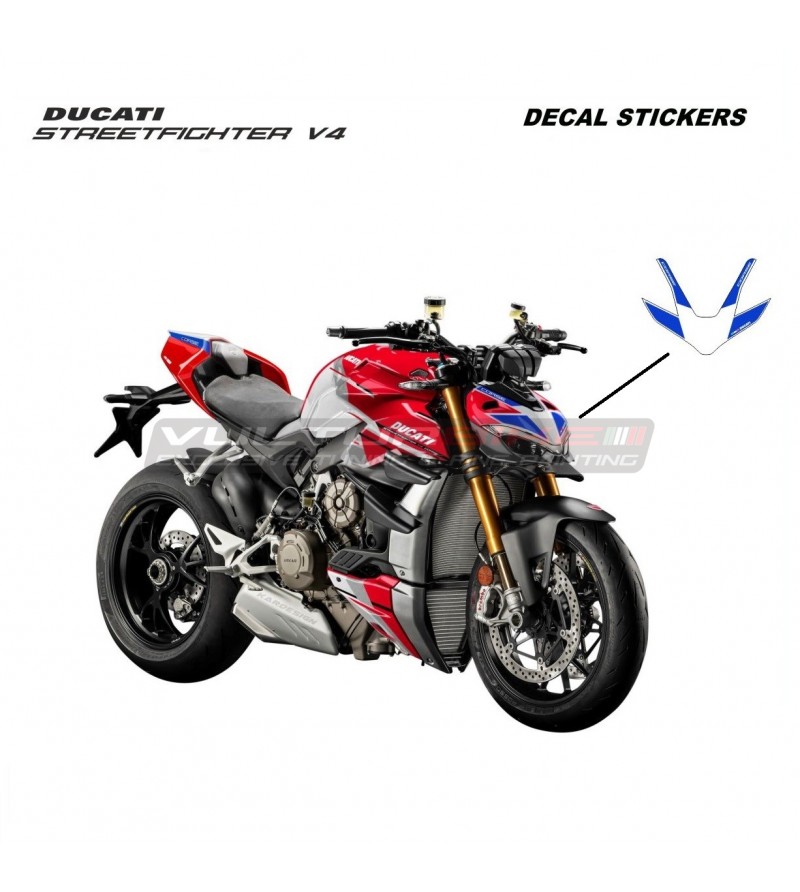 Sticker bulle design S CORSE bleu - Ducati Streetfighter V4 / V2