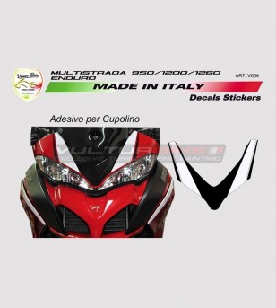 Aufkleber für zweifarbige Windschutzscheibe Ducati Multistrada 950/1200/1260/Enduro 