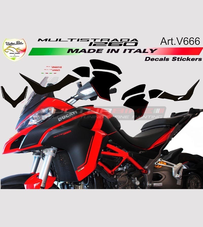Sticker Set für Ducati Multistrada 1260 Design personalisiert
