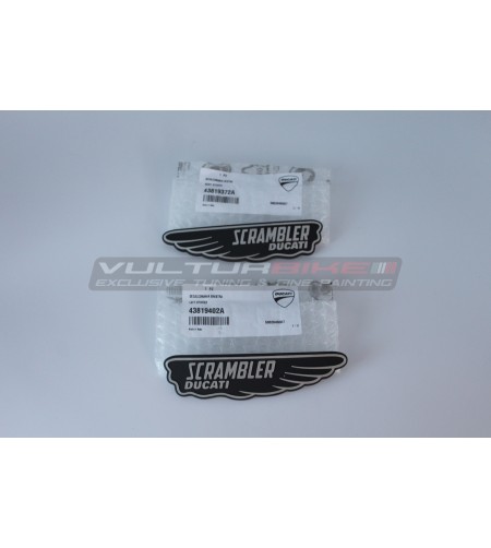 Original Aufkleber klassische Emblem Ducati Scrambler 15x3.5 cm 