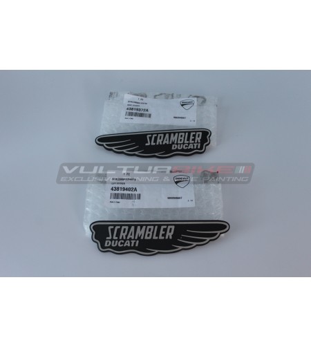 Original Aufkleber klassische Emblem Ducati Scrambler 15x3.5 cm 